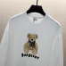 Black/White Sweatshirt With Cute Teddy Bear And Burberry - Inspired Scarf Design #A54392