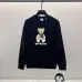 Black/White Sweatshirt With Cute Teddy Bear And Burberry - Inspired Scarf Design #A54392