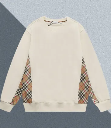 Burberry Inspired Beige/Black Sweatshirt With Signature Check Pattern Panels #A54280