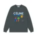 Celine Black Long Sleeve Sweatshirt With Playful House Tree Sun Graphic Design #A54301