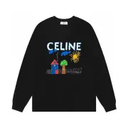 Celine Black Long Sleeve Sweatshirt With Playful House Tree Sun Graphic Design #A54301