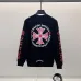 Chrome Hearts Black/White Sweatshirt With Red Cross And Gothic Logo Print On Back And Sleeves #A54389