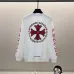 Chrome Hearts Black/White Sweatshirt With Red Cross And Gothic Logo Print On Back And Sleeves #A54389