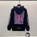 Chrome Hearts White Hoodie With Intricate Gothic Pink Black Logo And Sleeve Patterns #A54422