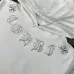 Chrome Hearts White/Black/Blue Hoodie Featuring Gothic Cross and Letter Embroidery Artwork #A54266