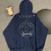 Chrome Hearts White/Black/Blue Hoodie Featuring Gothic Cross and Letter Embroidery Artwork #A54266