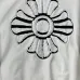 Chrome Hearts White/Black/Blue Hoodie with Bold Black Cross Flower Embroidery Design #A54265