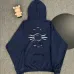 Chrome Hearts White/Black/Blue Hoodie with Bold Black Cross Flower Embroidery Design #A54265