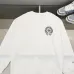 Stylish White/Black Chrome Hearts Sweatshirt With Classic Cross And Text Prints #A54390