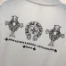 Stylish White/Black Chrome Hearts Sweatshirt With Classic Cross And Text Prints #A54390