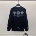 Stylish White/Black Chrome Hearts Sweatshirt With Classic Cross And Text Prints #A54390