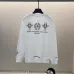 Stylish White/Black Chrome Hearts Sweatshirt With Classic Cross And Text Prints #A54390