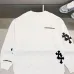 White/Black Chrome Hearts Sweatshirt With Distinctive Cross And Text Embellishments #A54391