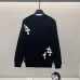 White/Black Chrome Hearts Sweatshirt With Distinctive Cross And Text Embellishments #A54391