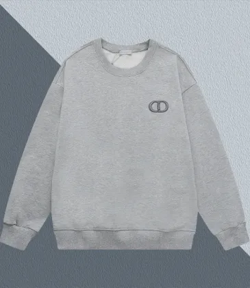 Dior Grey Crew Neck Sweatshirt With Iconic CD Logo For Timeless Luxury Style Grey/Black #A54275