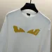 Fendi Black Sweatshirt With Iconic Yellow Monster Eye And Brand Logo Design #A54421