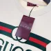 Gucci White Sweatshirt With Iconic Double G Logo And Web Stripe Design #A54420
