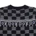 Louis Vuitton Black Knit Sweater With Signature Monogram Patterns And Colorful Trims #A54273