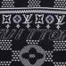Louis Vuitton Black Knit Sweater With Signature Monogram Patterns And Colorful Trims #A54273