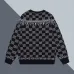 Louis Vuitton Black Knit Sweater With Signature Monogram Patterns And Colorful Trims #A54273