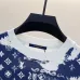 Louis Vuitton Inspired Monogram Pattern Patchwork Design White And Navy Sweatshirt #A54417
