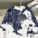 Louis Vuitton Inspired Monogram Pattern Patchwork Design White And Navy Sweatshirt #A54417