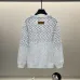 Louis Vuitton Inspired White Sweatshirt With Gradient Checkerboard Pattern And Brand Patch #A54416