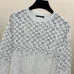 Louis Vuitton Inspired White Sweatshirt With Gradient Checkerboard Pattern And Brand Patch #A54416