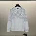 Louis Vuitton Inspired White Sweatshirt With Gradient Checkerboard Pattern And Brand Patch #A54416