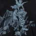 Off - White Black Hoodie With Cherub Graphic And Branded Detailing #A54249