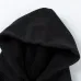 Off - White Black Hoodie With Cherub Graphic And Branded Detailing #A54249