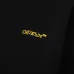 Off White Black Hoodie With Signature Yellow Diagonal Arrow Print And Brand Detailing #A54327
