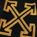 Off White Black Hoodie With Signature Yellow Diagonal Arrow Print And Brand Detailing #A54327