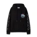Off White Hoodie With Artistic Back Print Featuring Cherubs Car And Brand Elements Black/White #A54326