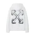 Off White Minimalist White Hoodie With Signature OFF Logo And Classic Design Black/White #A54328