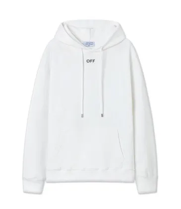 Off White Minimalist White Hoodie With Signature OFF Logo And Classic Design Black/White #A54328