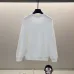 Prada White/Black Crew Neck Sweatshirt With Signature Logo Patch Pocket Design #A54415