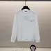 Prada White/Black Crew Neck Sweatshirt With Signature Logo Patch Pocket Design #A54415
