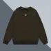 Stylish Prada Crew Neck Sweatshirt with Iconic Logo Detailing for Fashion Enthusiasts Black/White/Dark Brown #A54269