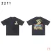 Amiri T-shirts Trendy Snake Pattern Washed Distressed Black #A53788