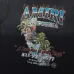Black AMIRI California Graphic Tee With Retro Palm Tree And Flame Design #A54404