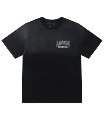 Black AMIRI California Graphic Tee With Retro Palm Tree And Flame Design #A54404