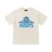Black AMIRI Nights Graphic Tee With Globe Design For Fashion Enthusiasts #A54403