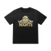 Black AMIRI Nights Graphic Tee With Globe Design For Fashion Enthusiasts #A54403