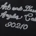 Black Distressed AMIRI Art Design Studio Tee With Los Angeles 90210 Print #A54405