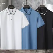 Armani T-Shirts for Armani polo T-shirts for  man Solid Color Black/White/Blue #A46567