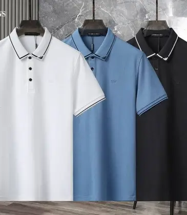Armani T-Shirts for Armani polo T-shirts for  man Solid Color Black/White/Blue #A46567