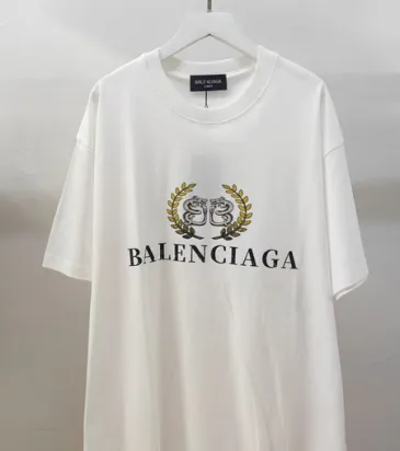 Balenciaga Brand G T-shirts for Men  BALENCIAGA Logo Print White #A54097