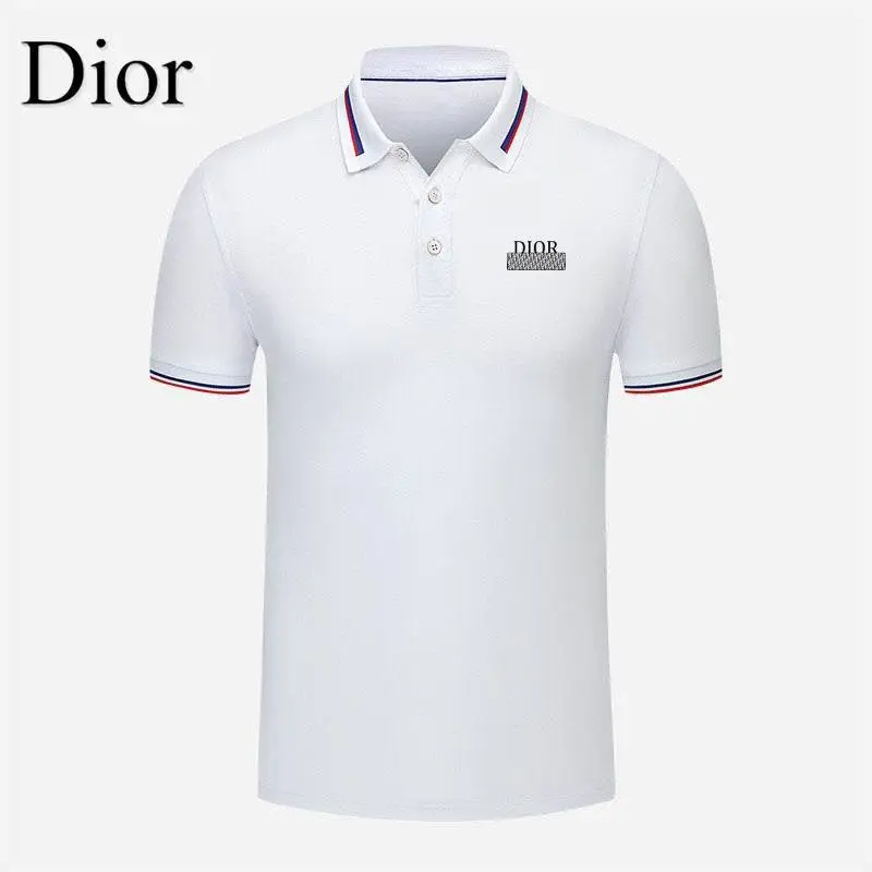 Dior T-shirts Polo for men Solid Color Black/White/Blue/Red/Grey #A46602