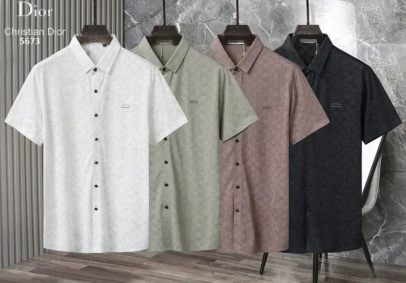 Dior T-shirts for men Solid Color Buttons #A46594